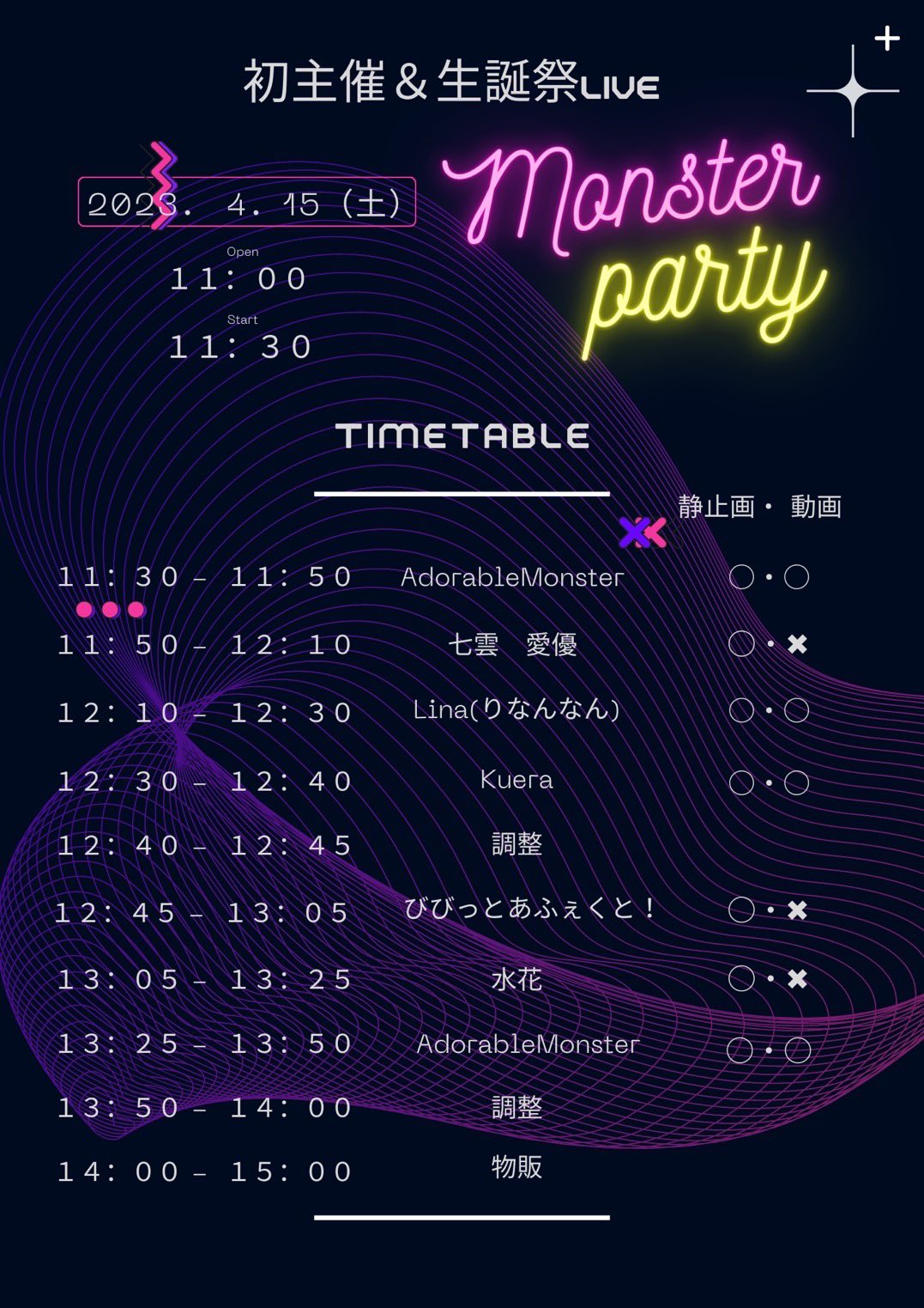 AdorableMonster 初主催&生誕祭LIVE「Monster party」
